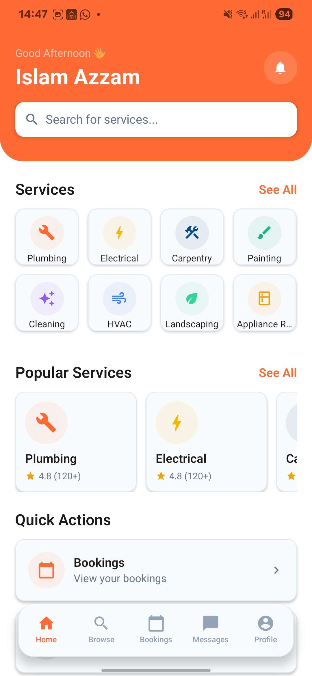 Handyman Service App